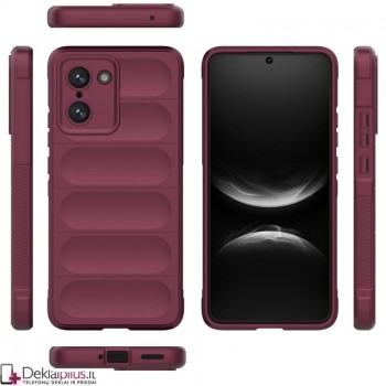 Magic Shield guminis dėklas su kameros apsauga - bordo spalvos (Oneplus Nord Ce5)